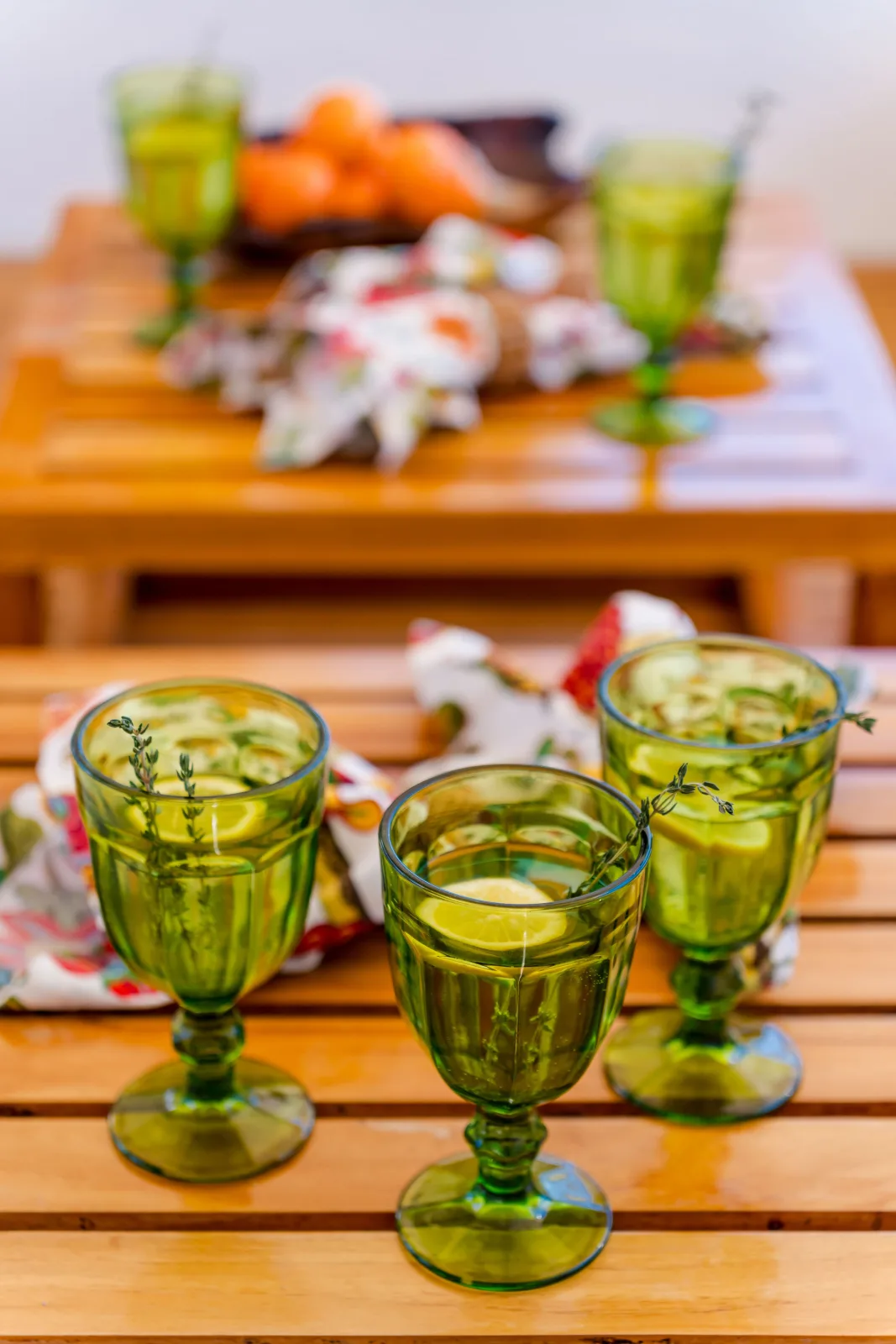 A catered spread aboard Lohe Lani — fresh fruit, breads and dips laid along the table