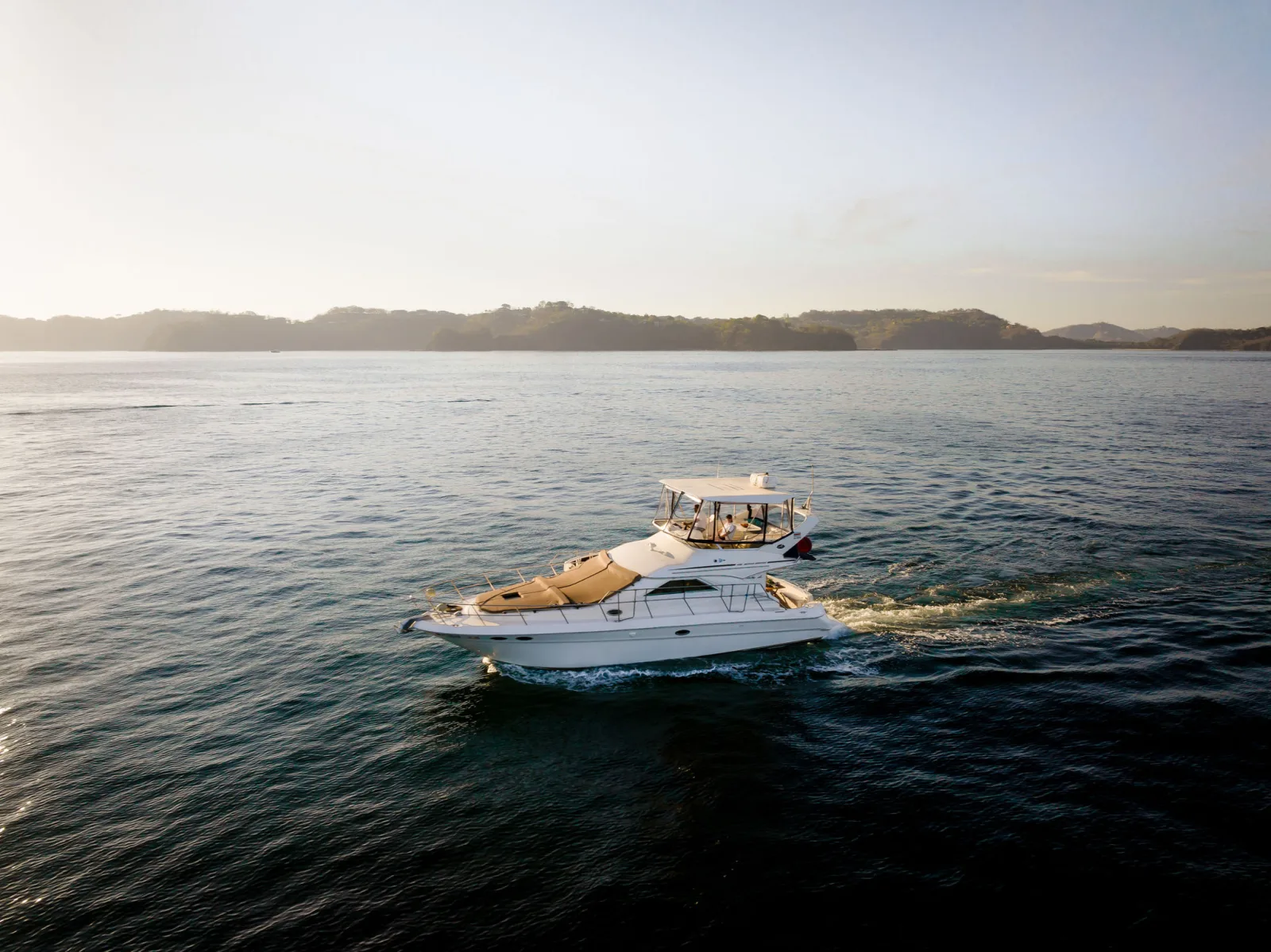 Sea Ya under way on flat water off the Guanacaste coast