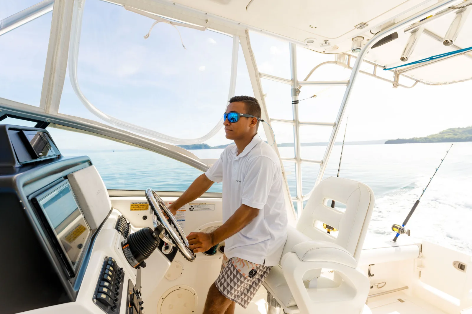 The helm console under XQ's T-top